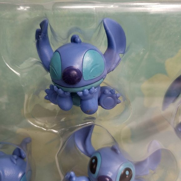Disney Stitch Collectible Character Figure 7 Piece Set Figurine Blue Experiment - Picture 6 of 16